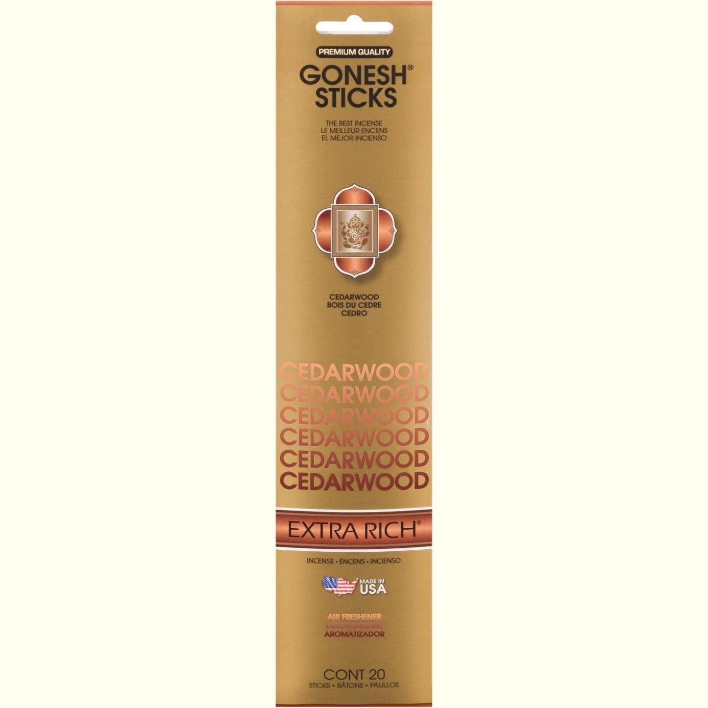Gonesh Stick Extra Rich Cedarwood 20 Piece