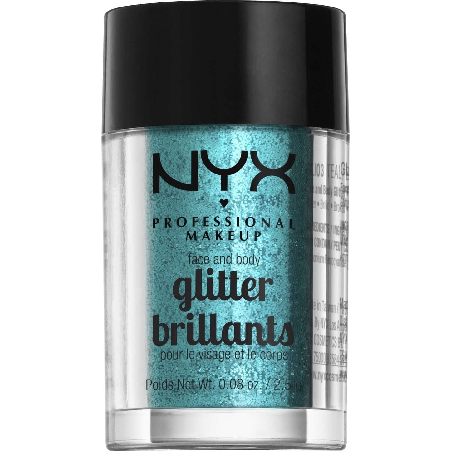 NYX Face And Body Glitter 03 - Teal 0.08 Oz