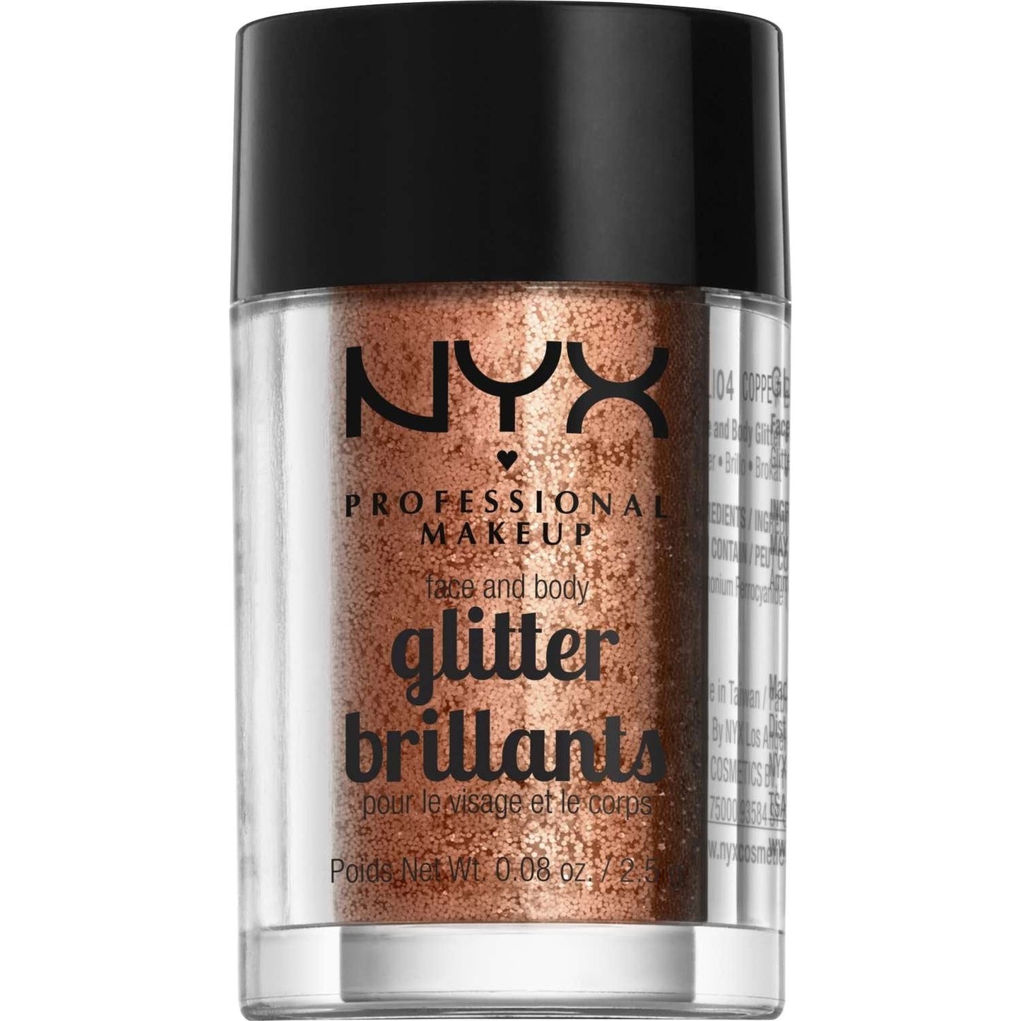 NYX Face And Body Glitter 04 - Copper 0.08 Oz