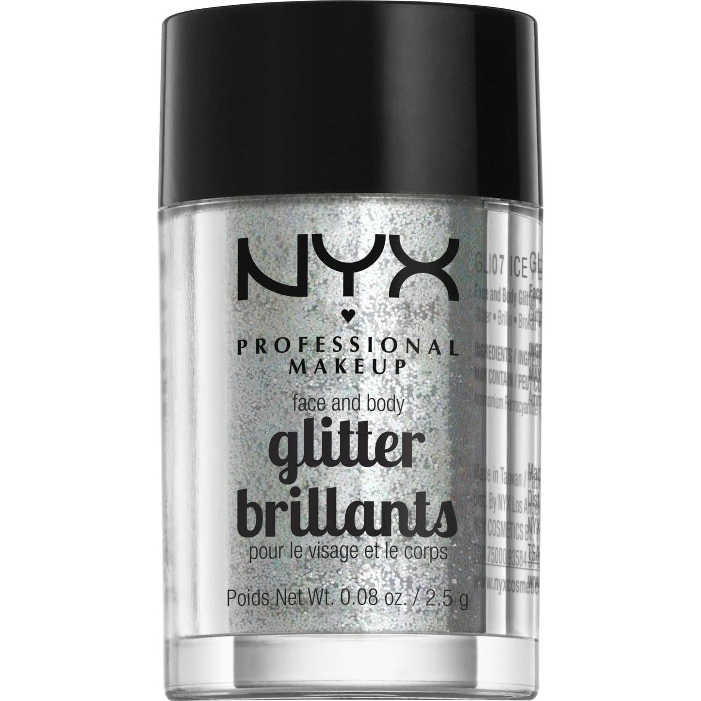 NYX Face And Body Glitter 07 - Ice 0.08 Oz