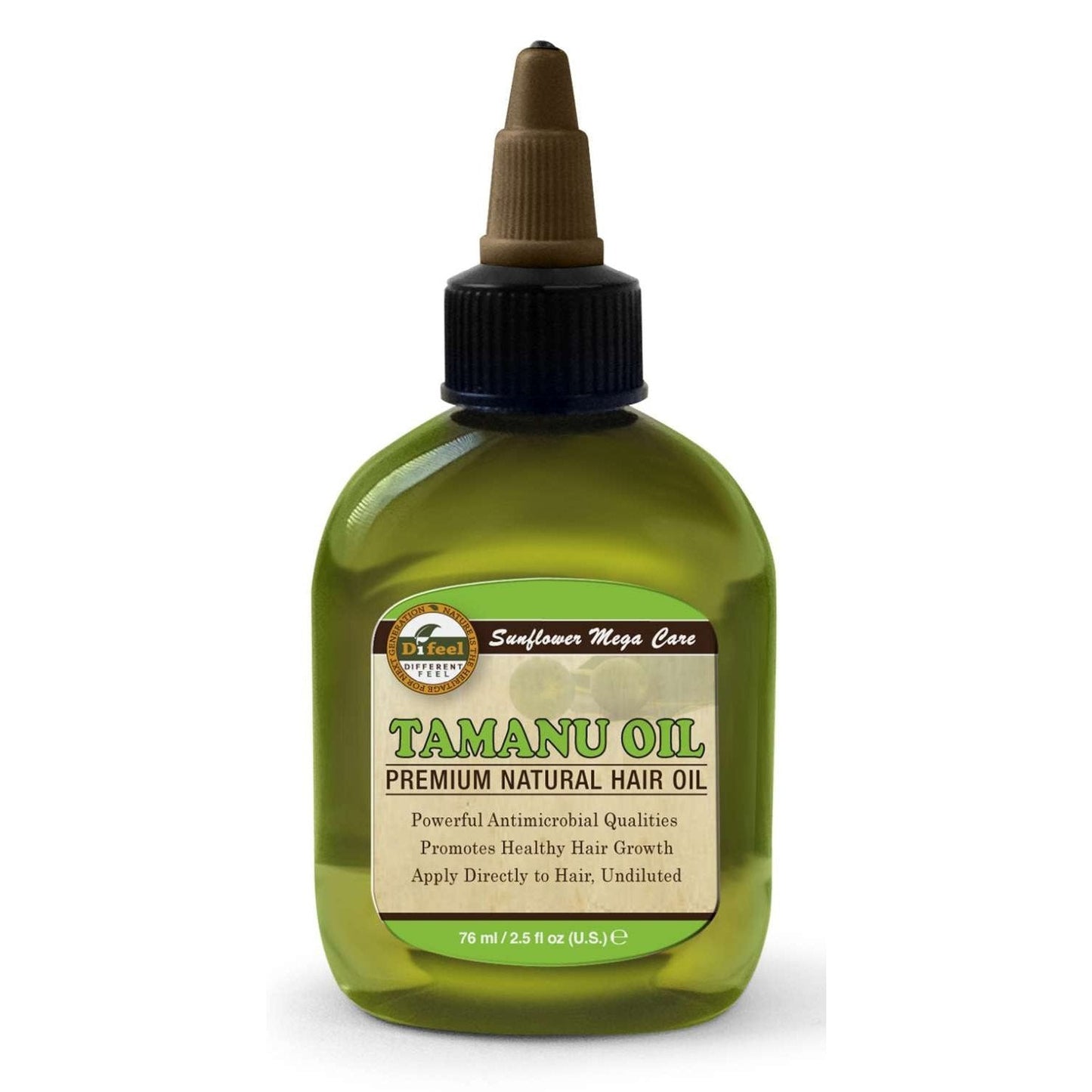 Difeel Premium Natural Hair Oil Tamanu 2.5 Oz