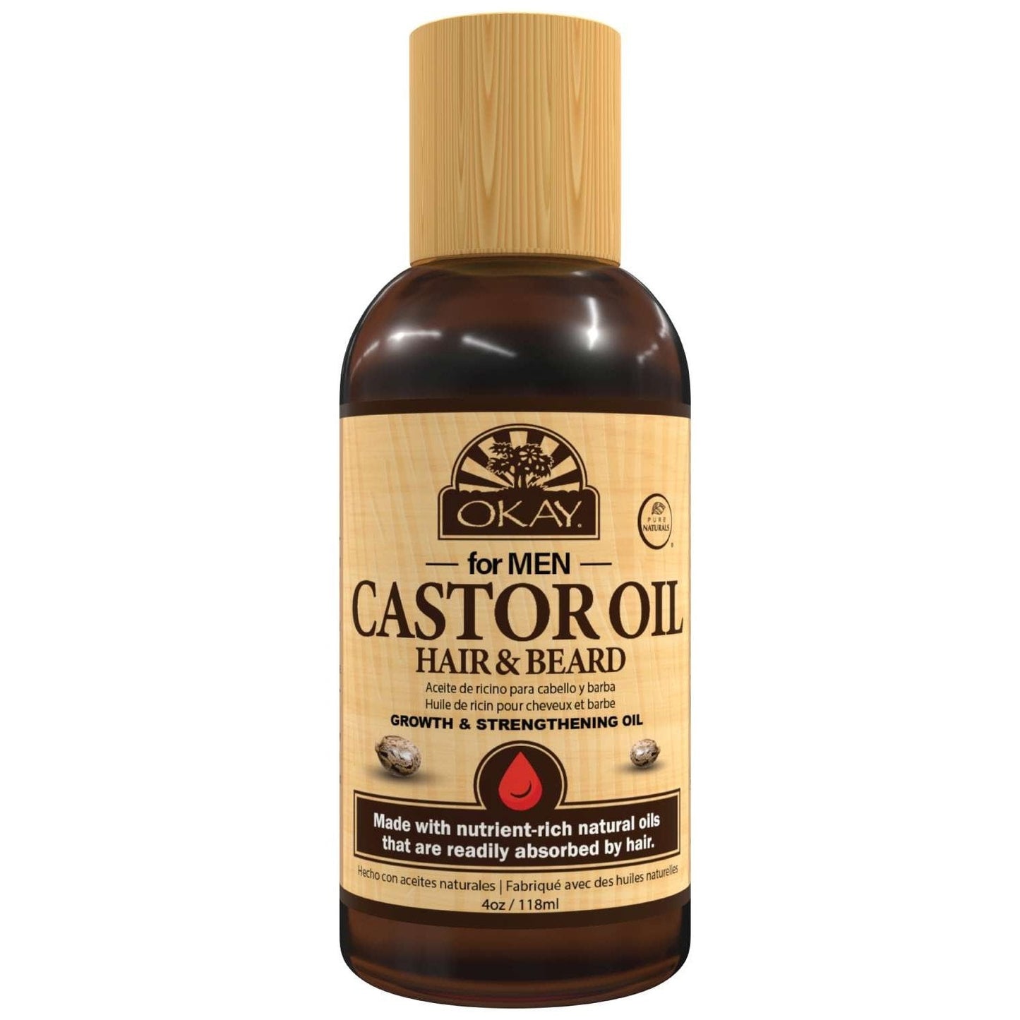 Okay Men Hair Beard Castor Growth Oil