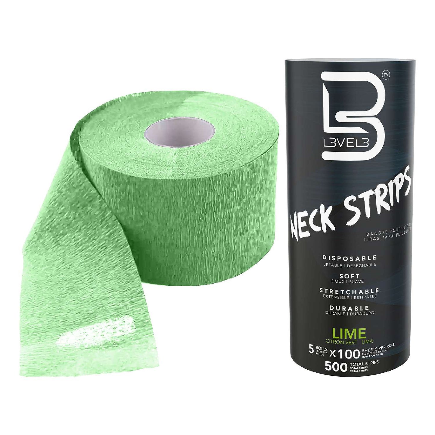L3Vel3 5 Rolls Neck Paper Green 100 Piece