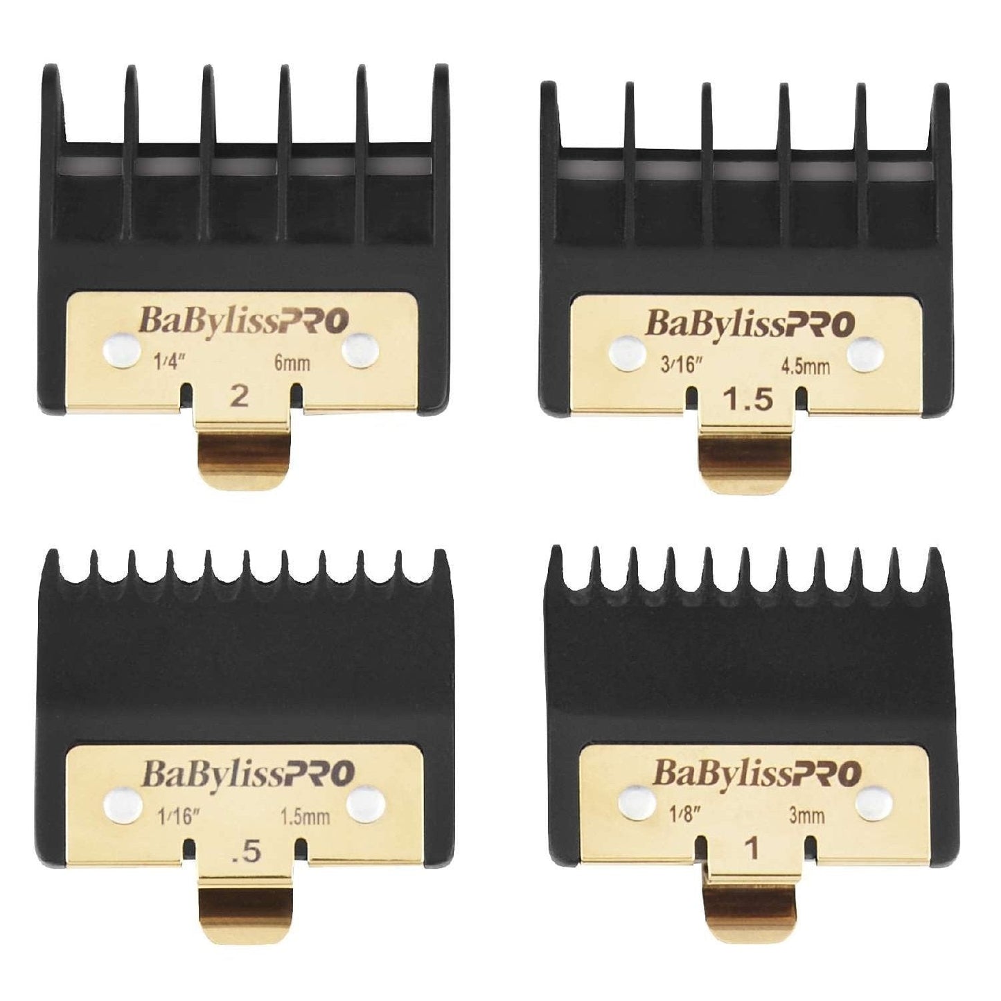 BabylissPro Premium Trimmer Guards 4 Comb Attachments